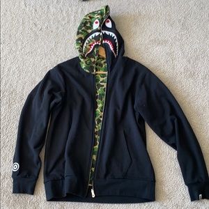 BAPE Green Camo Reversible ZIP up jacket